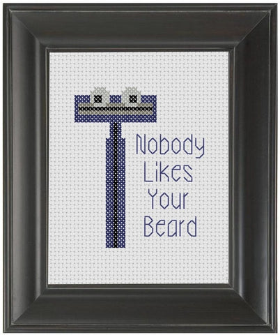 Nobody Likes Your Beard - Cross Stitch Pattern Chart