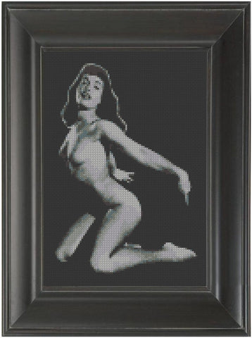Bettie Page - Cross Stitch Pattern Chart Erotic Nude Sexy NSFW