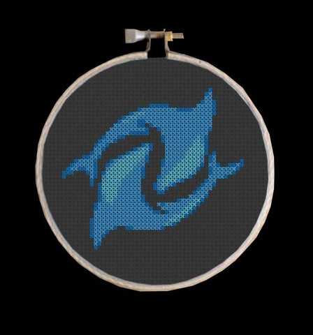 Dolphins - Cross Stitch Pattern Chart