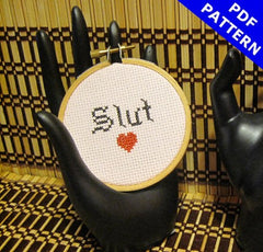 Slut Love Threezle - Cross Stitch Pattern Chart