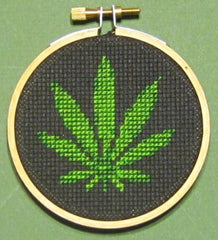 Marijuana Threezle Set - Cross Stitch Pattern Chart