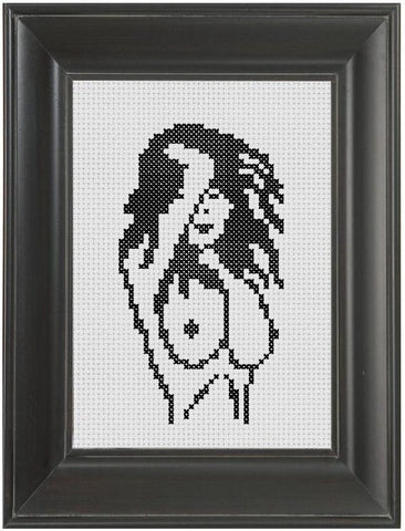 Topless Black and White - Cross Stitch Pattern Chart Erotic Nude Sexy NSFW