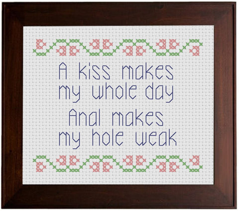 A Kiss - Cross Stitch Pattern Chart