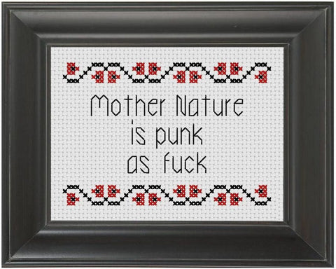 Mother Nature - Cross Stitch Pattern Chart Punk AF