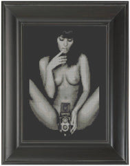 Yashica Selfie - Cross Stitch Pattern Chart Camera Erotic Nude Sexy NSFW