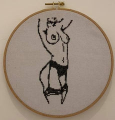 Blindfold - Cross Stitch Pattern Chart Erotic Nude Sexy NSFW