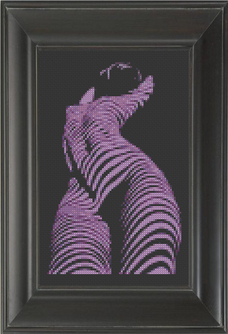 Body Bands Purple - Cross Stitch Pattern Chart Erotic Nude Sexy NSFW
