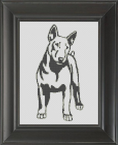 Bull Terrier BW - Cross Stitch Pattern Chart