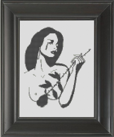 Black Roses and Tears - Cross Stitch Pattern Chart