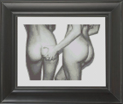 Boo-tay - Cross Stitch Pattern Chart Erotic Nude Sexy NSFW