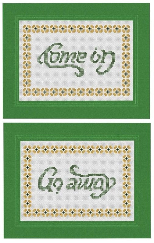 Come In / Go Away - Cross Stitch Pattern Chart