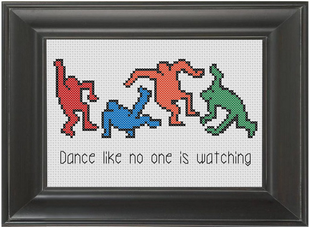 Dance Like No One Is Watching - Cross Stitch Pattern Chart Marijuana 420 Legalize It