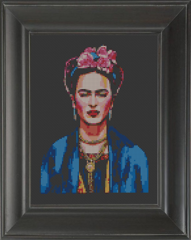 Frida Kahlo 02 - Cross Stitch Pattern Chart