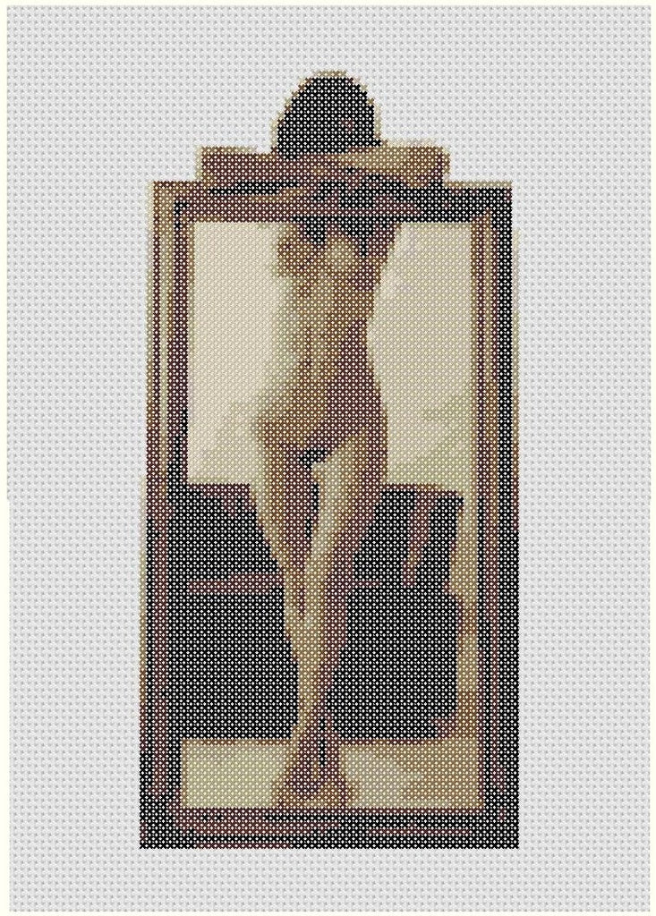 Framed - Cross Stitch Pattern Chart Erotic Nude Sexy NSFW