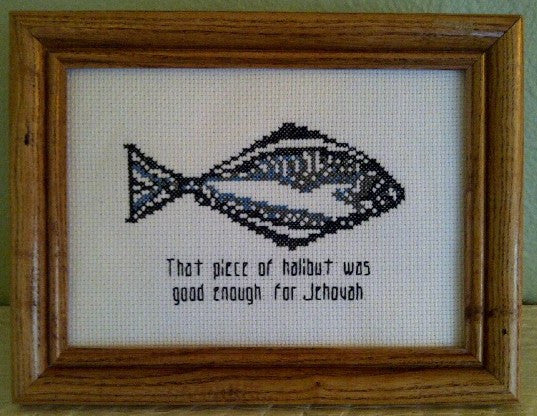 Halibut for Jehovah - Cross Stitch Pattern Chart