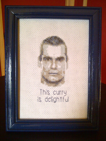 Henry Rollins Likes Curry - Cross Stitch Pattern Chart