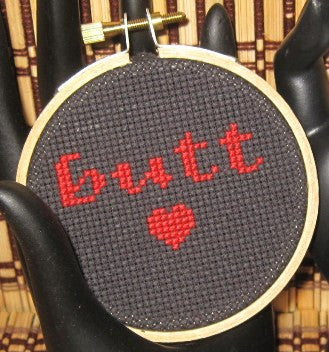 Butt Love Threezle - Cross Stitch Pattern Chart