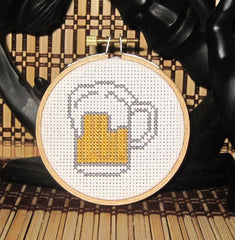 Beer Mug Threezle - Cross Stitch Pattern Chart