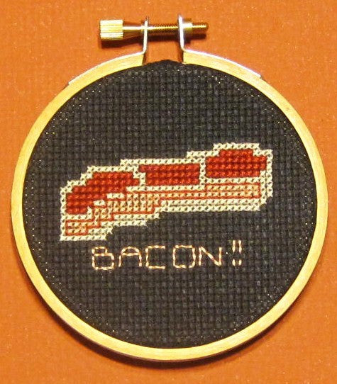 Bacon Threezle - Cross Stitch Pattern Chart