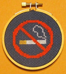No Smoking Threezle - Cross Stitch Pattern Chart