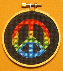 Peace Sign Threezle - Cross Stitch Pattern Chart