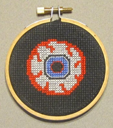 Bloodshot Eye Threezle - Cross Stitch Pattern Chart