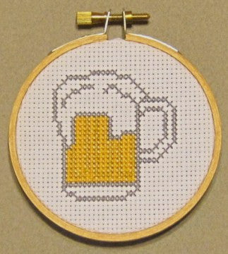 Beer Mug Threezle - Cross Stitch Pattern Chart