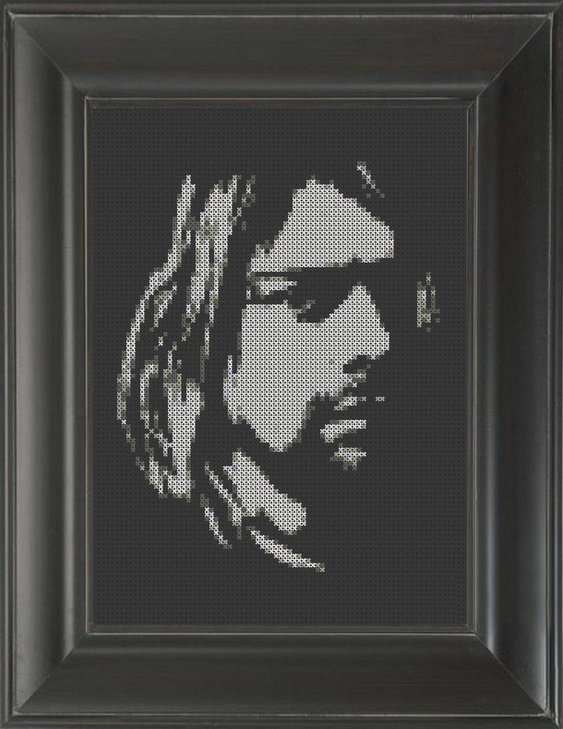 Kurt Cobain 03 - Cross Stitch Pattern Chart