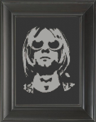 Kurt Cobain 02 - Cross Stitch Pattern Chart