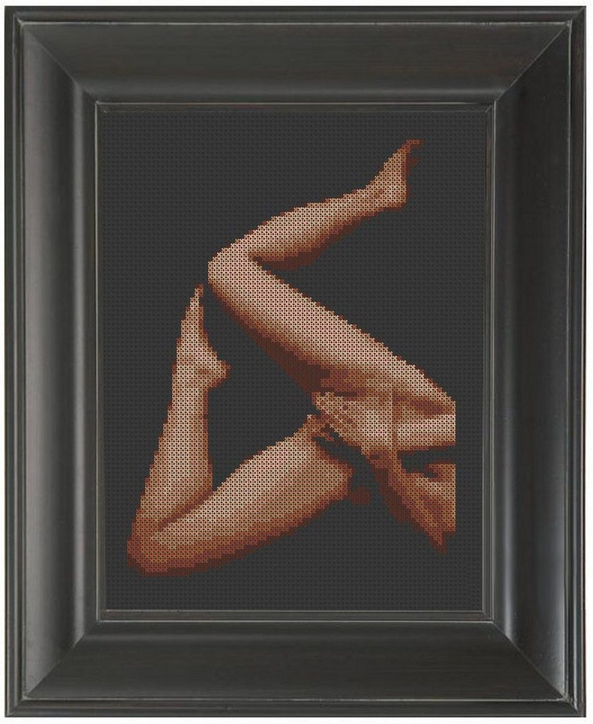 Legs and Modesty - Cross Stitch Pattern Chart Erotic Nude Sexy NSFW