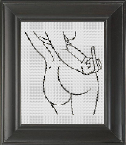 Naked FU - Cross Stitch Pattern Chart Erotic Nude Sexy NSFW