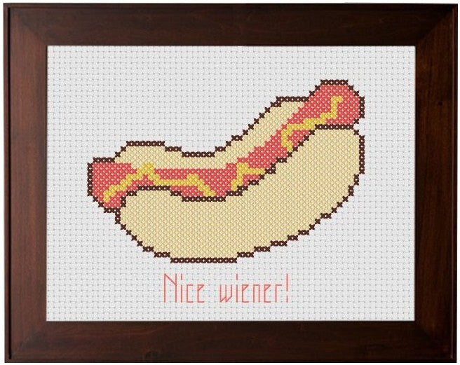 Nice Wiener - Cross Stitch Pattern Chart