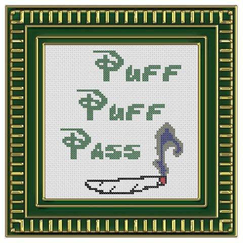 Puff Puff Pass - Cross Stitch Pattern Chart