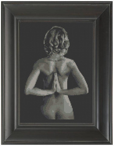 Praying Hands - Cross Stitch Pattern Chart Erotic Nude Sexy NSFW