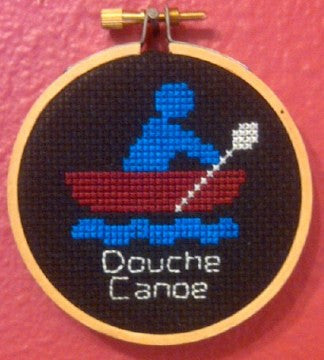 Douche Canoe Threezle - Cross Stitch Pattern Chart