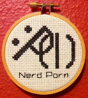 Nerd Porn Threezle - Cross Stitch Pattern Chart