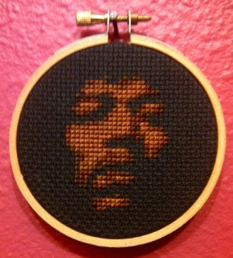 Jimi Hendrix Threezle - Cross Stitch Pattern Chart