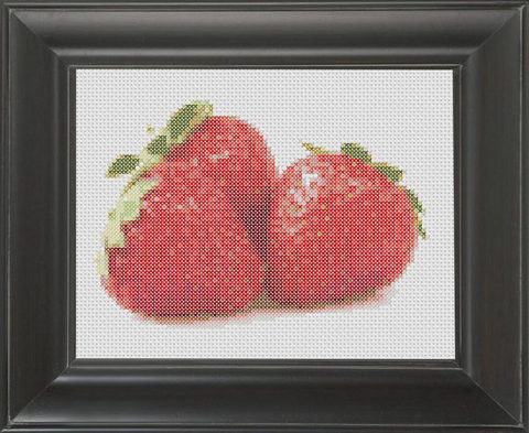 Strawberries - Cross Stitch Pattern Chart