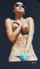 Sunbathing - Cross Stitch Pattern Chart Erotic Nude Sexy NSFW