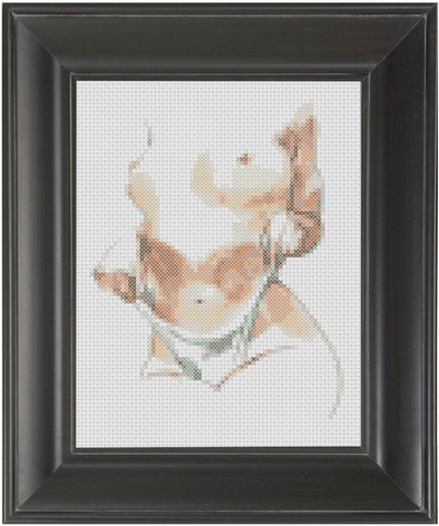 Thong on White - Cross Stitch Pattern Chart Erotic Nude Sexy NSFW