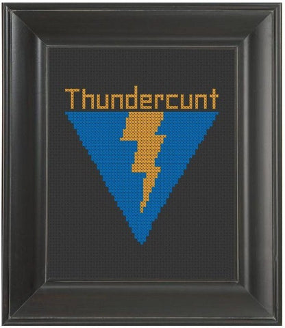 Thundercunt - Cross Stitch Pattern Chart