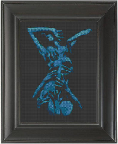 Blue Hands - Cross Stitch Pattern Chart Erotic Nude Sexy NSFW