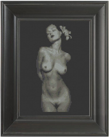 Orchid - Cross Stitch Pattern Chart Erotic Nude Sexy NSFW